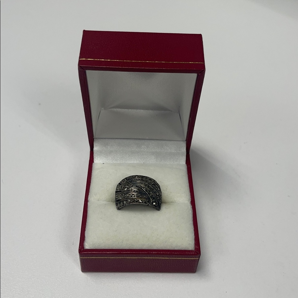 Sterling Silver Marcasite Ring Sz 4.5